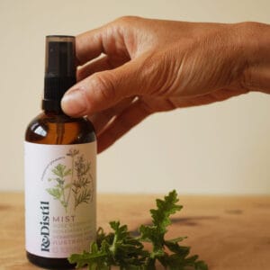 Rose geranium and rosemary leaf mist